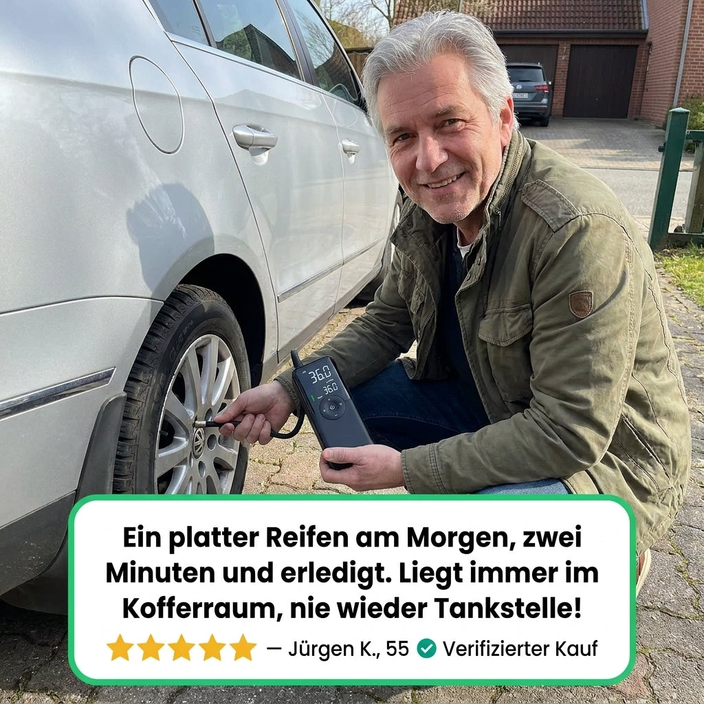 DruckMeister – Tragbarer Reifenkompressor 12V