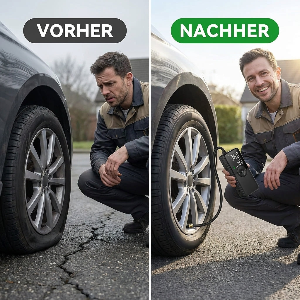 DruckMeister – Tragbarer Reifenkompressor 12V