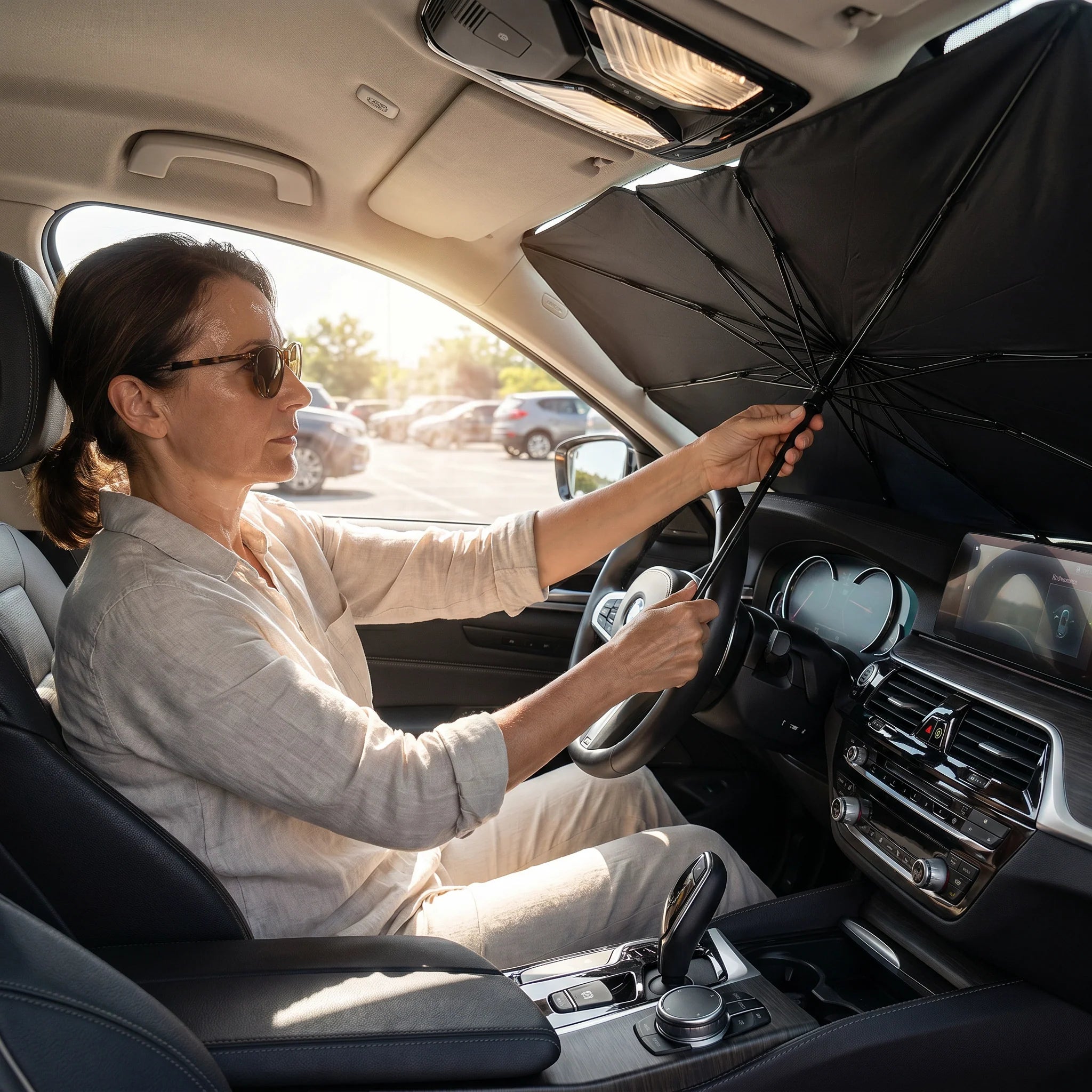 SonnenSchild PRO – Faltbarer Auto-Sonnenschutz, UV- & Hitzeschutz